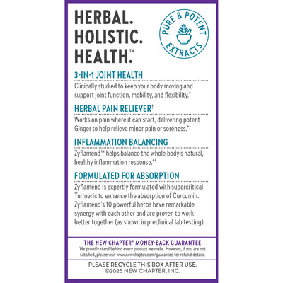 3-in-1 joint health: herbal pain reliever, inflammation balancing, formulated for absorption