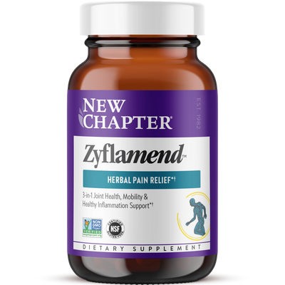 Bottle of Zyflamend herbal pain relief supplements