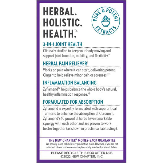 New Chapter Zyflamend Herbal Pain Relief+ & Joint Supplement
